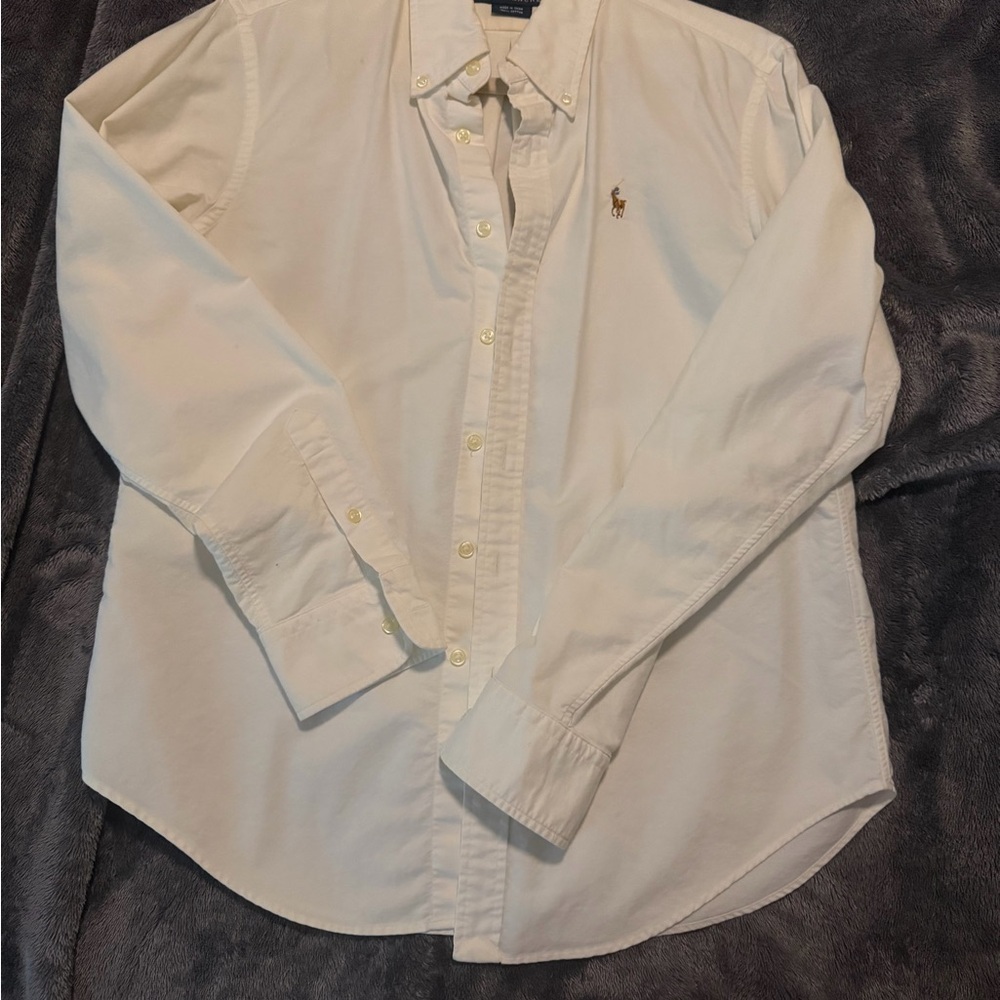 Vintage Ralph Lauren Women’s White Button-Down Shirt
